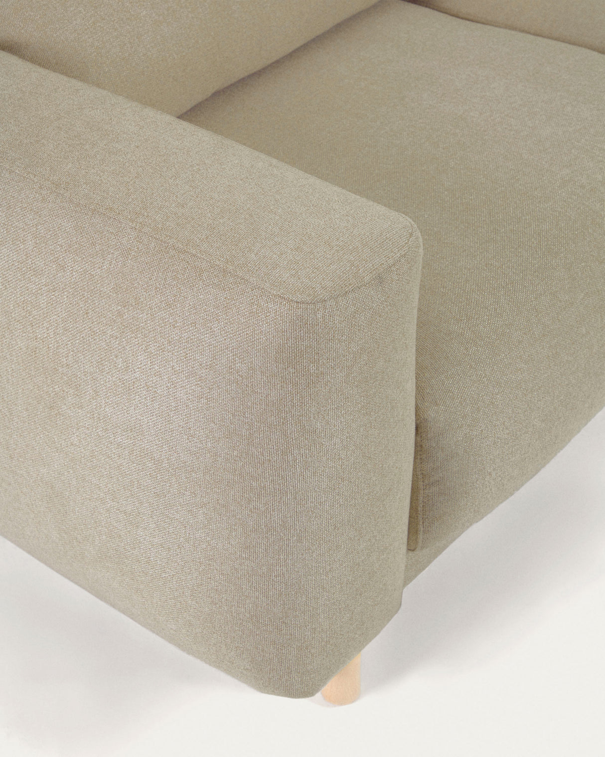 Singa 3-Sitzer Sofa mit Chaiselongue rechts, verstellbarer Kopfstütze und ausziehbarem Sitz beige 296 cm FSC Mix Credit - ZEN ZONE Furniture