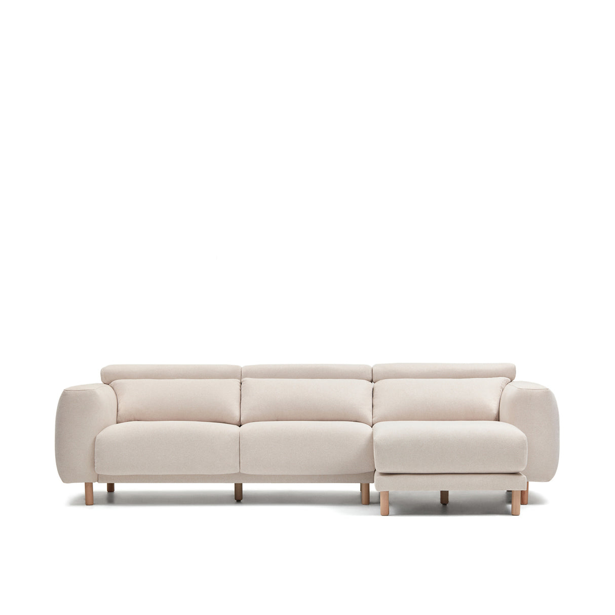 Singa 3-Sitzer Sofa mit Chaiselongue rechts weiß 296 cm - ZEN ZONE Furniture