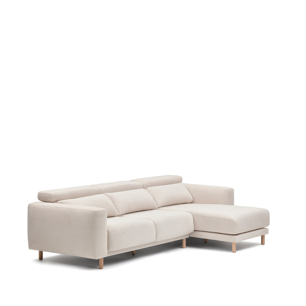 Singa 3-Sitzer Sofa mit Chaiselongue rechts weiß 296 cm - ZEN ZONE Furniture