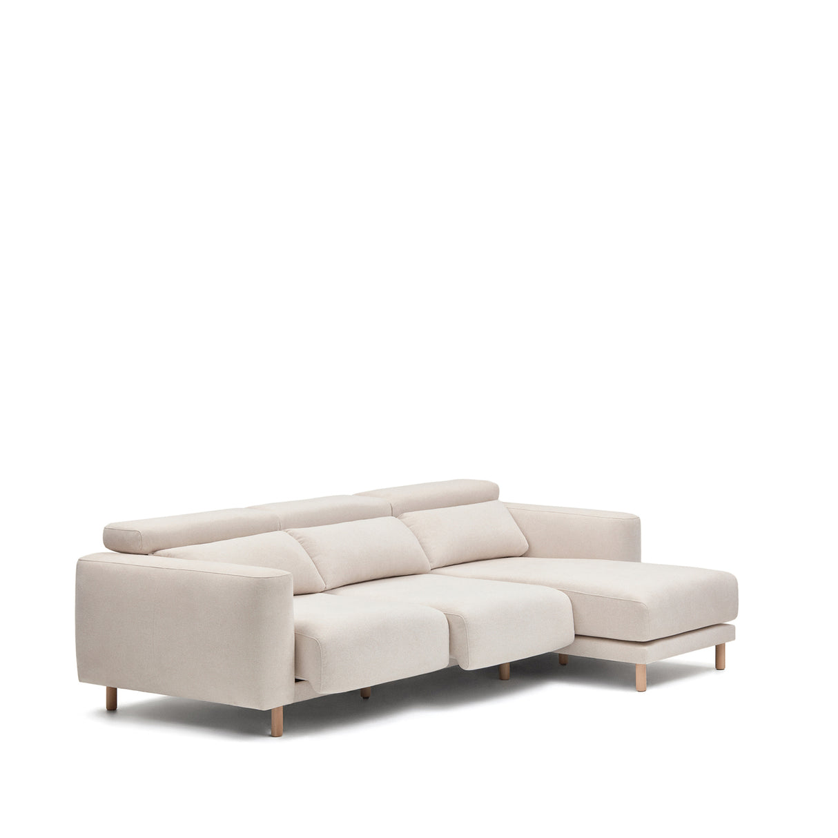 Singa 3-Sitzer Sofa mit Chaiselongue rechts weiß 296 cm - ZEN ZONE Furniture