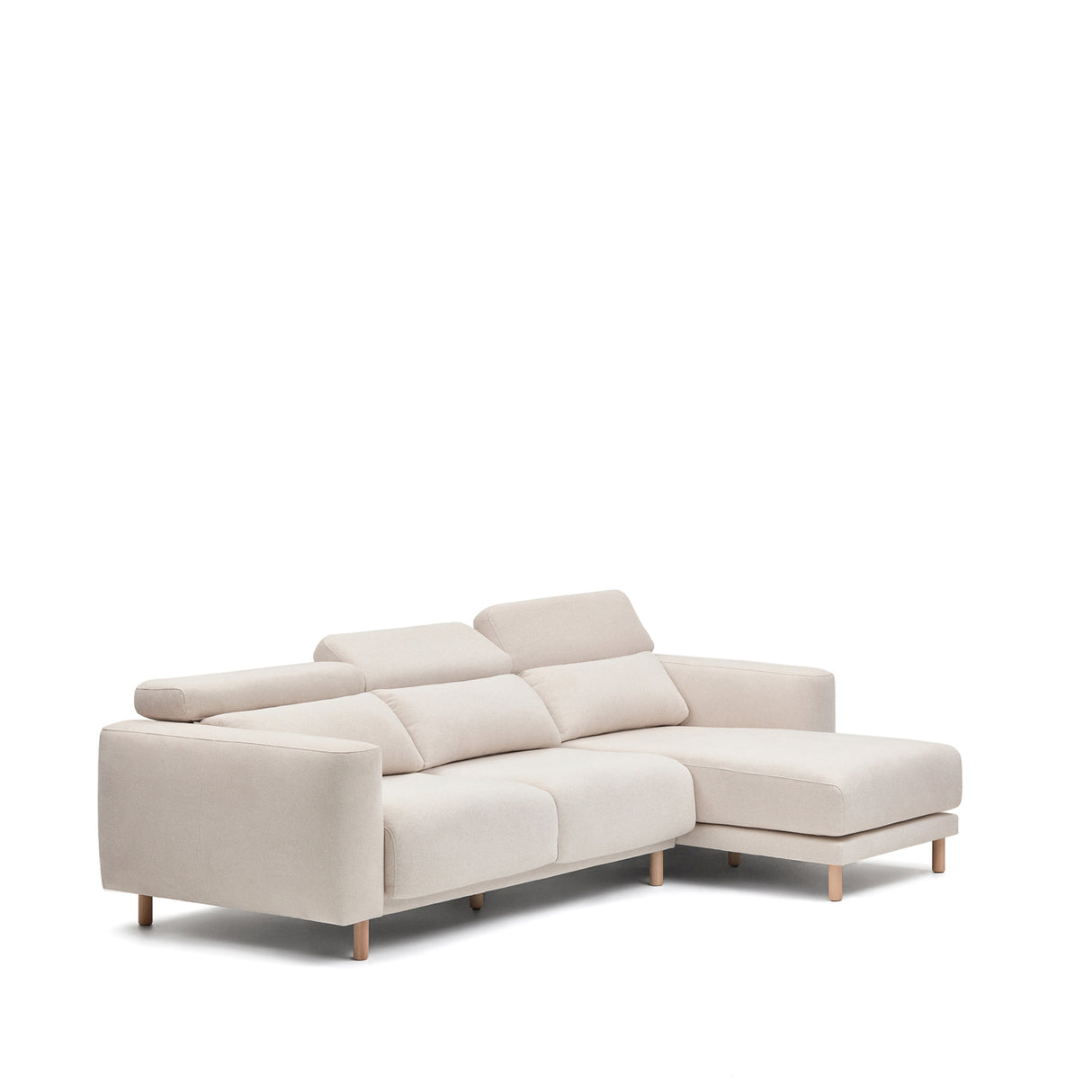 Singa 3-Sitzer Sofa mit Chaiselongue rechts weiß 296 cm - ZEN ZONE Furniture