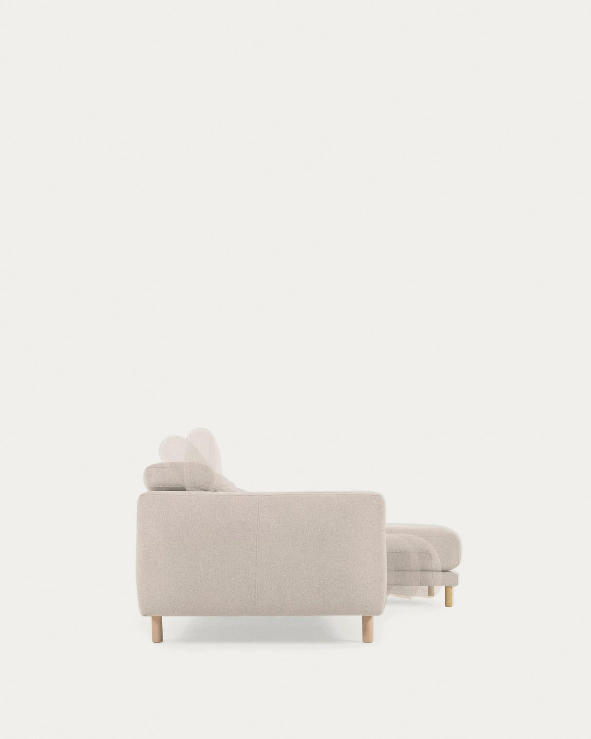 Singa 3-Sitzer Sofa mit Chaiselongue rechts weiß 296 cm - ZEN ZONE Furniture