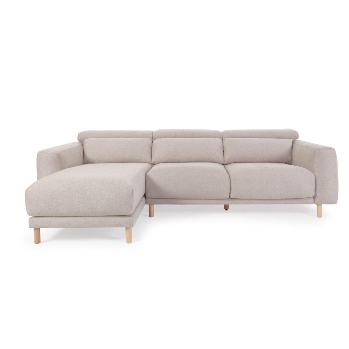 Singa 3-Sitzer Sofa mit Chaiselongue links beige 296 cm - ZEN ZONE Furniture