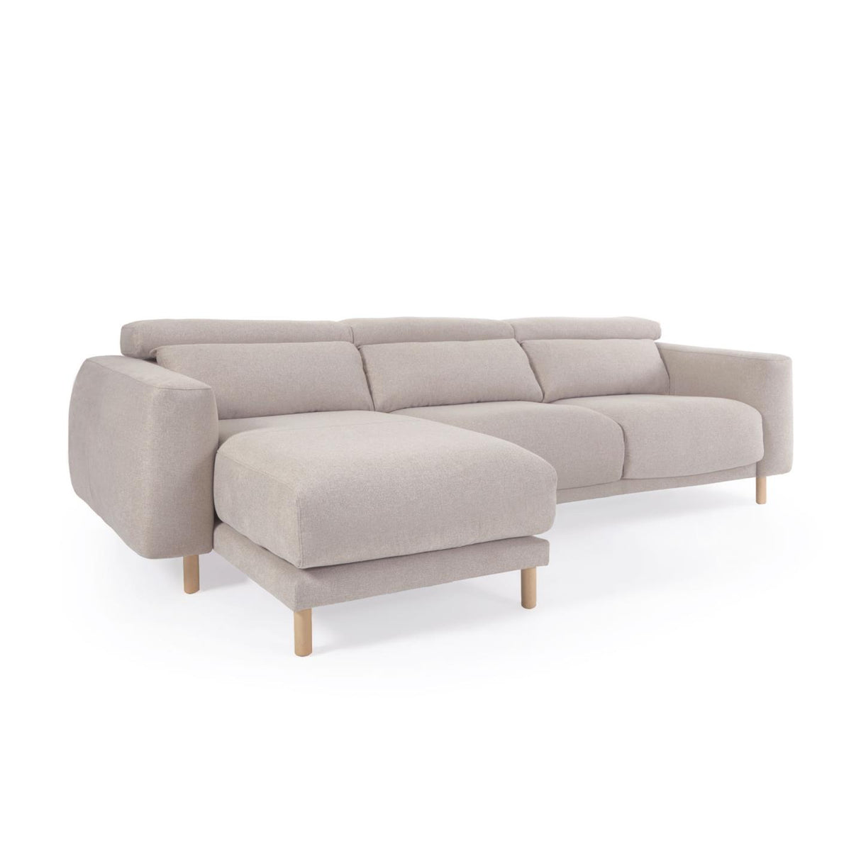 Singa 3-Sitzer Sofa mit Chaiselongue links beige 296 cm - ZEN ZONE Furniture