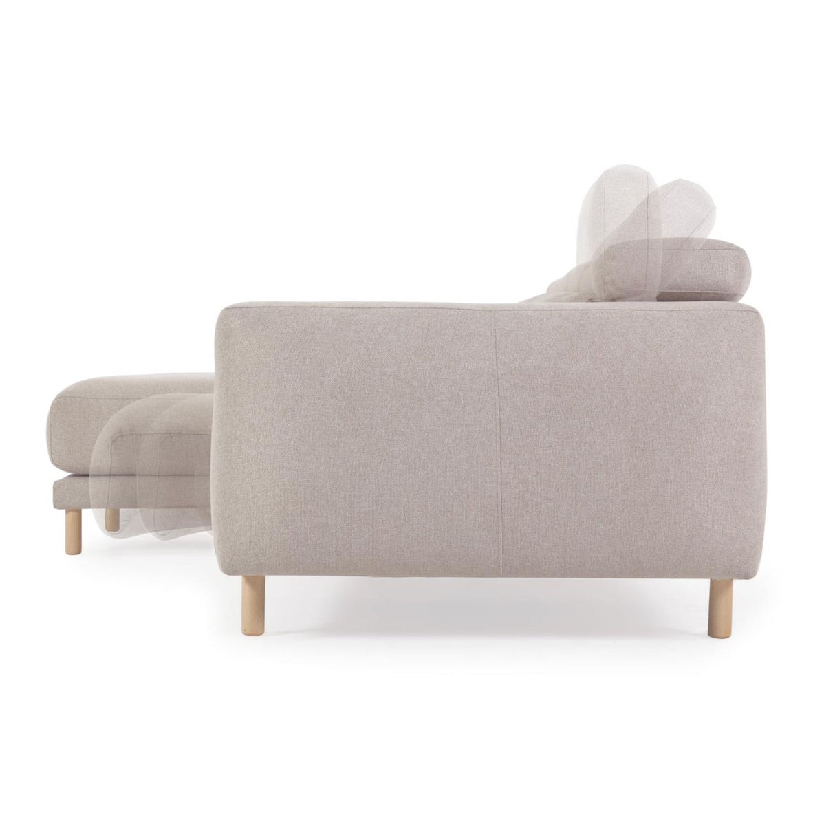 Singa 3-Sitzer Sofa mit Chaiselongue links beige 296 cm - ZEN ZONE Furniture