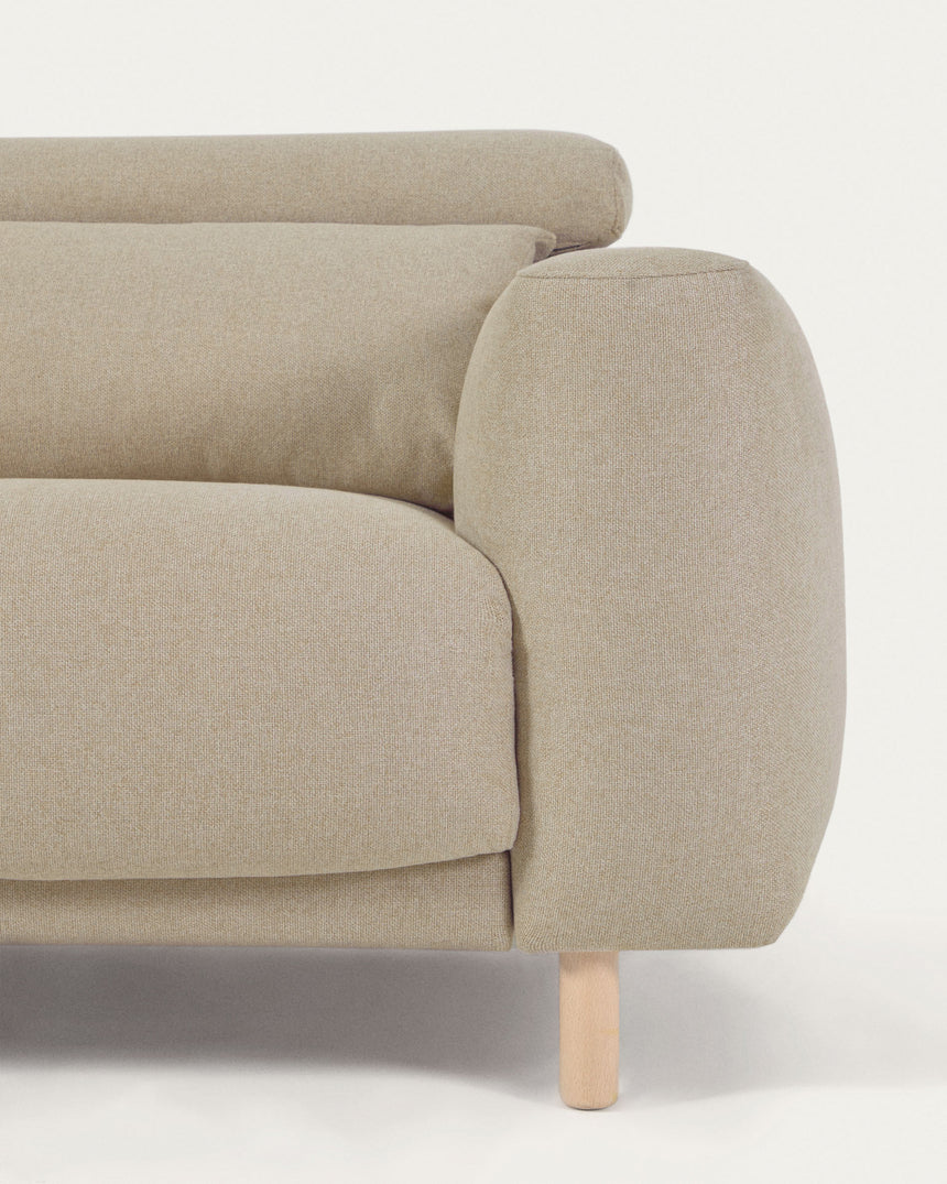 Singa 3-Sitzer Sofa mit Chaiselongue links beige 296 cm - ZEN ZONE Furniture