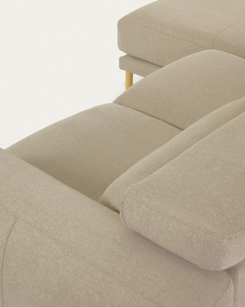 Singa 3-Sitzer Sofa mit Chaiselongue links beige 296 cm - ZEN ZONE Furniture