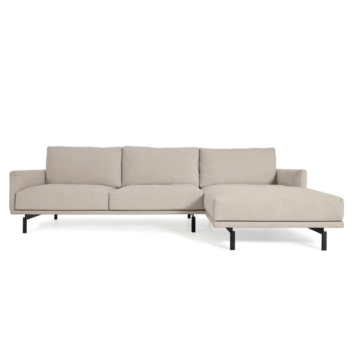 Galene 3-Sitzer Sofa beige mit Chaiselongue rechts 254 cm - ZEN ZONE Furniture