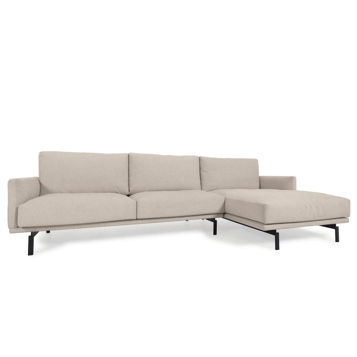 Galene 3-Sitzer Sofa beige mit Chaiselongue rechts 254 cm - ZEN ZONE Furniture