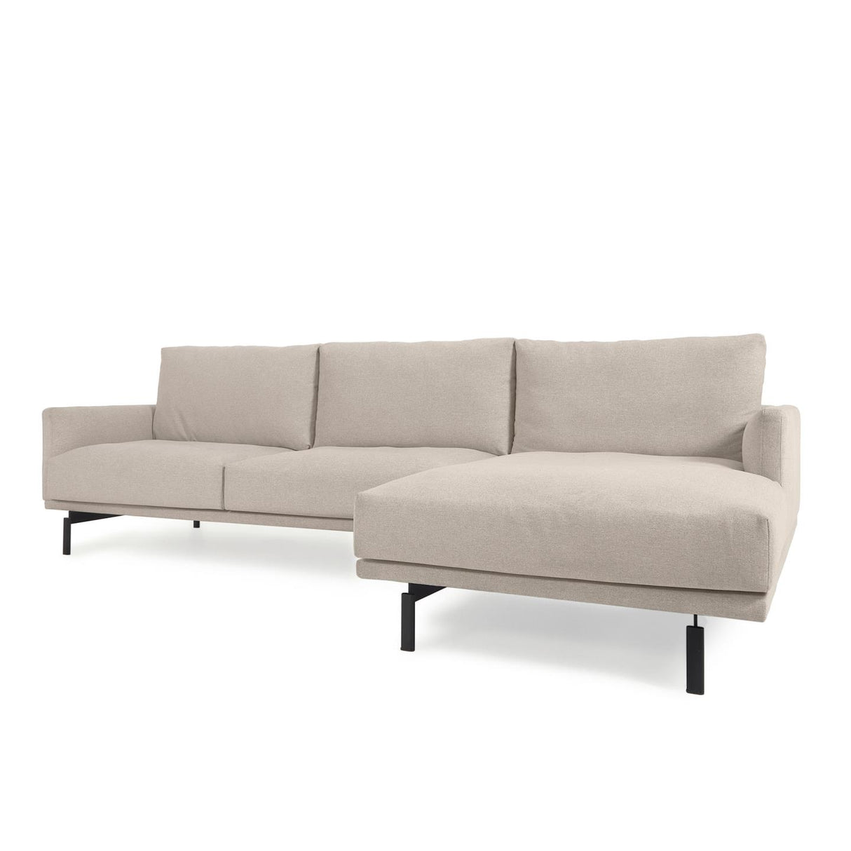 Galene 3-Sitzer Sofa beige mit Chaiselongue rechts 254 cm - ZEN ZONE Furniture