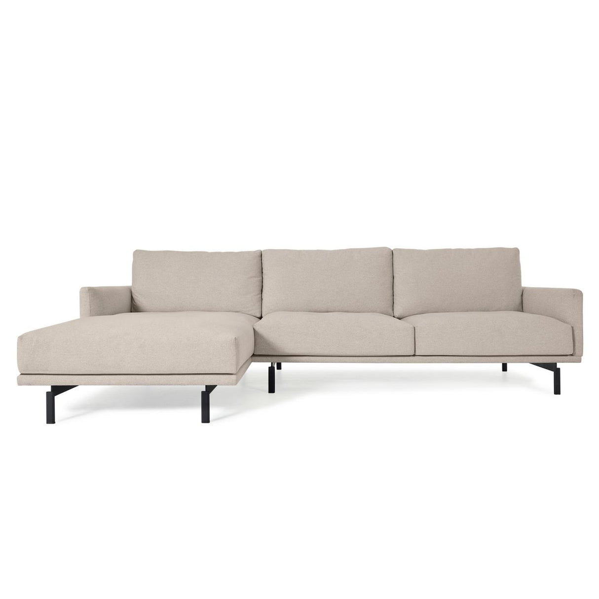 Galene 3-Sitzer Sofa beige mit Chaiselongue links 254 cm - ZEN ZONE Furniture
