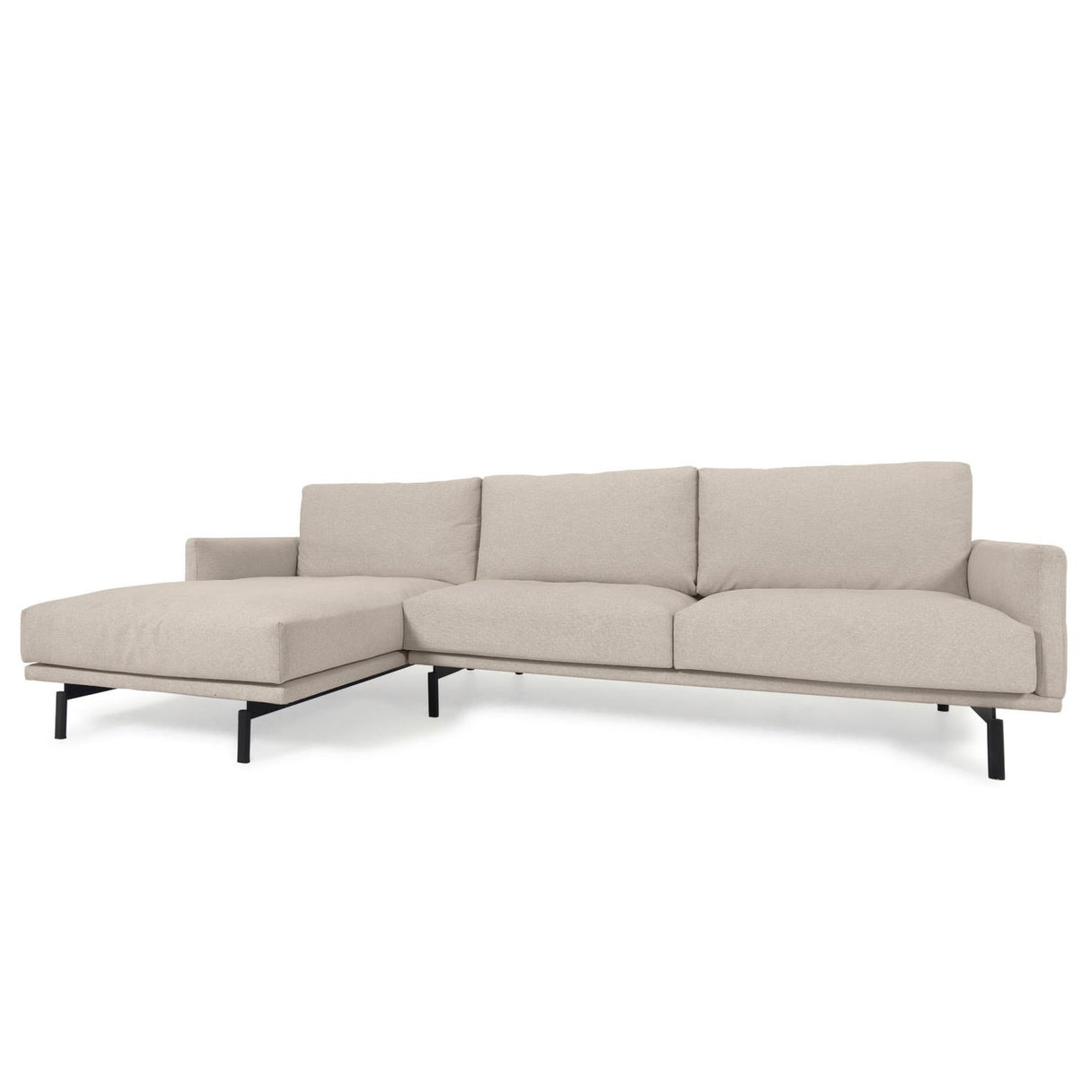 Galene 3-Sitzer Sofa beige mit Chaiselongue links 254 cm - ZEN ZONE Furniture