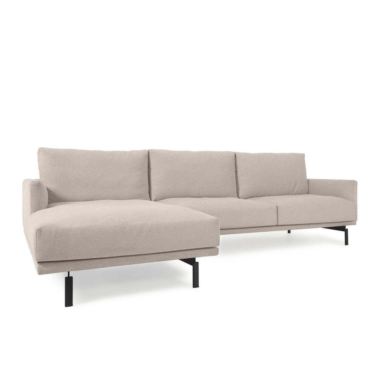 Galene 3-Sitzer Sofa beige mit Chaiselongue links 254 cm - ZEN ZONE Furniture
