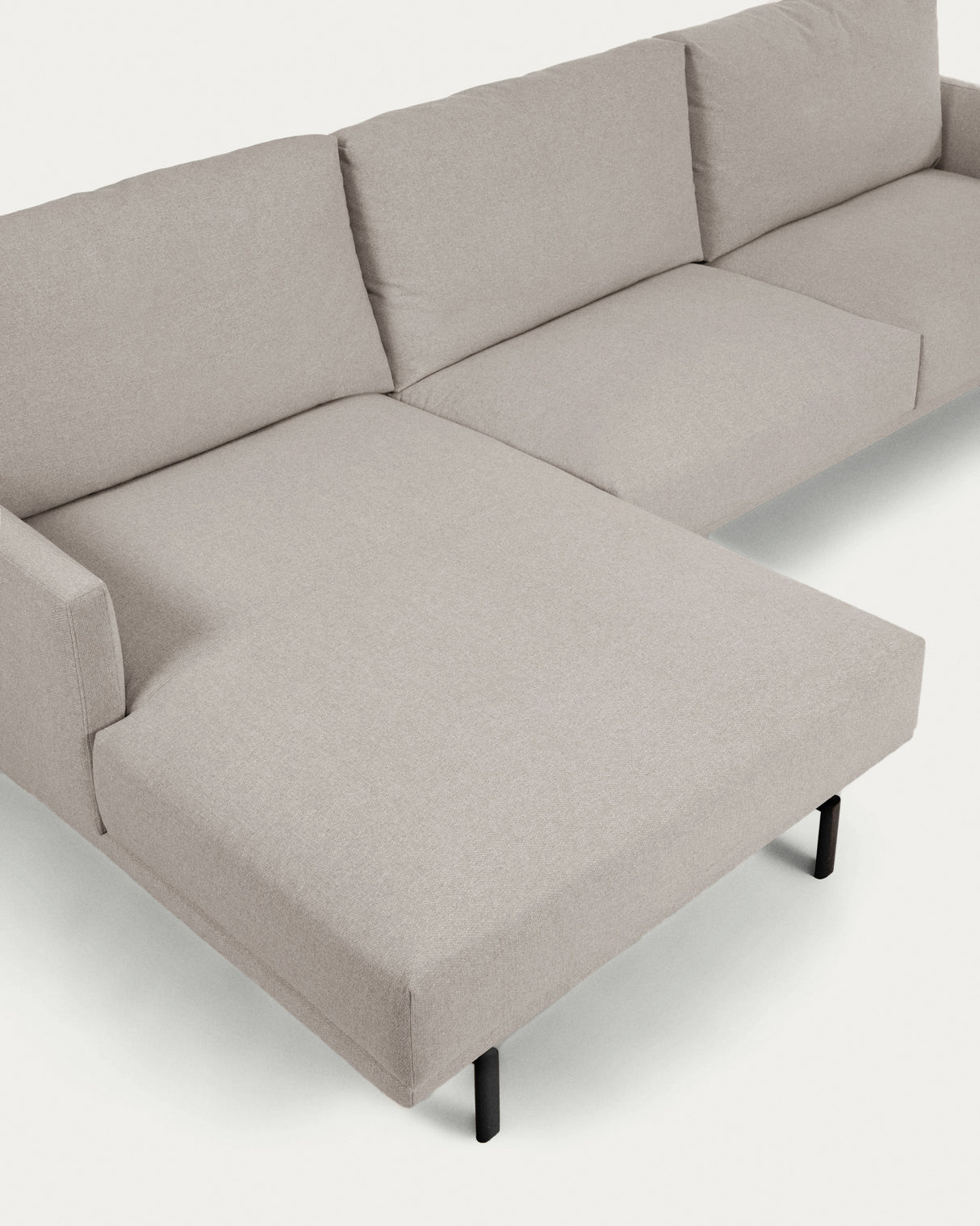 Galene 3-Sitzer Sofa beige mit Chaiselongue links 254 cm - ZEN ZONE Furniture