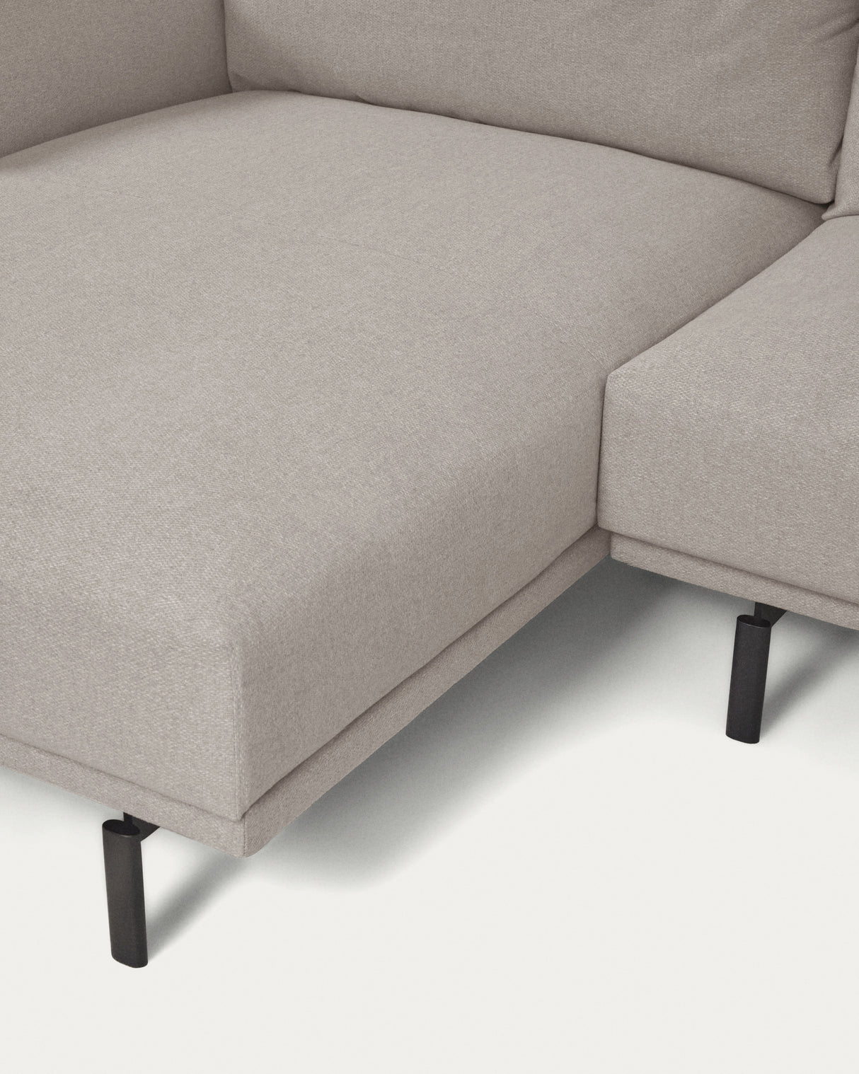 Galene 3-Sitzer Sofa beige mit Chaiselongue links 254 cm - ZEN ZONE Furniture