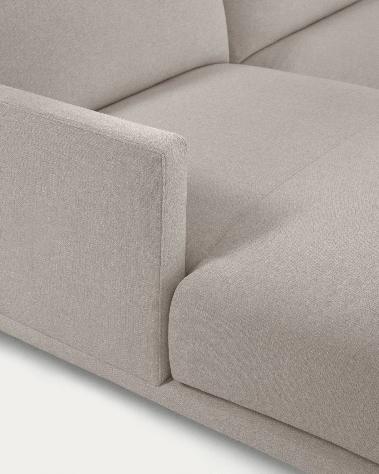 Galene 3-Sitzer Sofa beige mit Chaiselongue links 254 cm - ZEN ZONE Furniture
