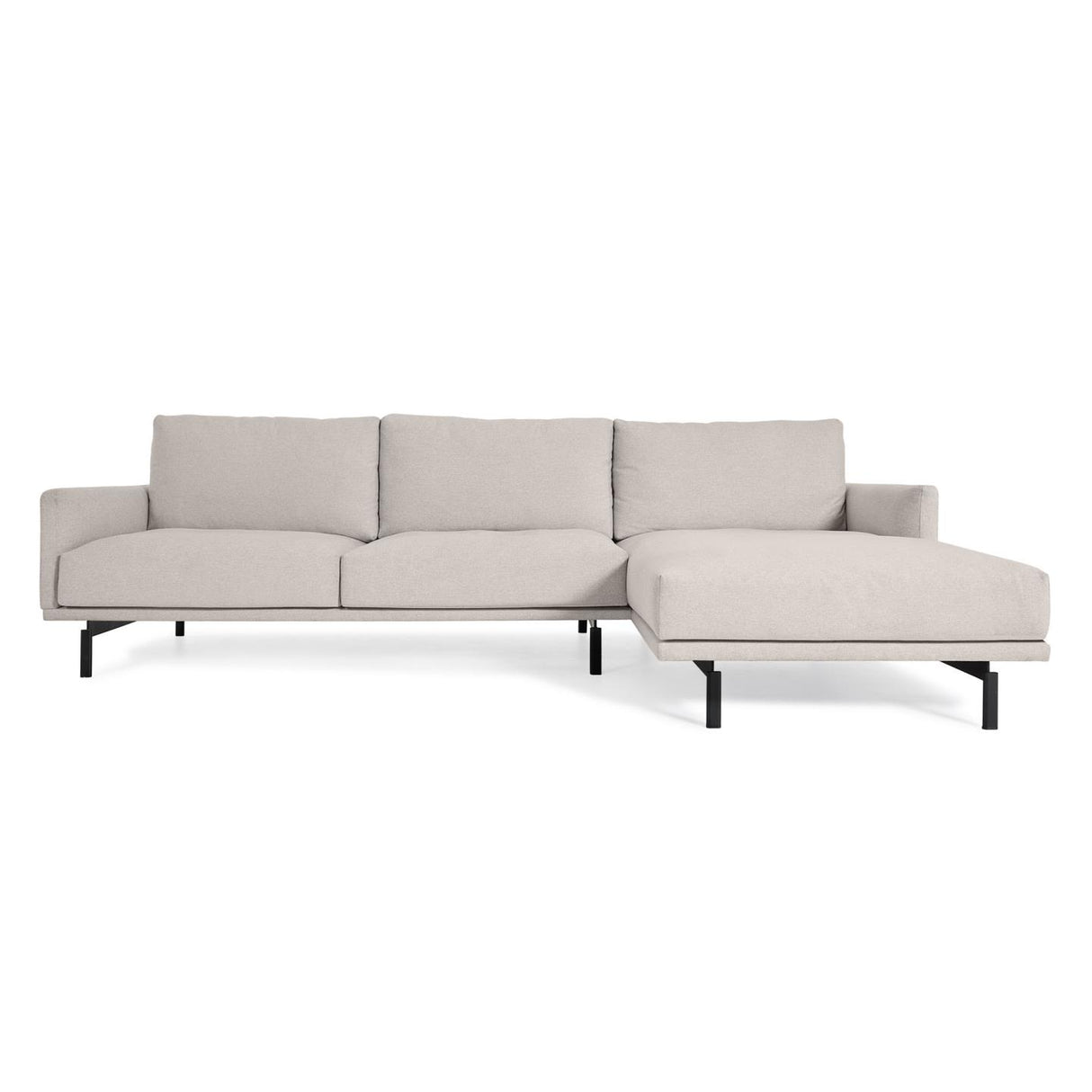 Galene 4-Sitzer Sofa beige mit Chaiselongue rechts 314 cm - ZEN ZONE Furniture