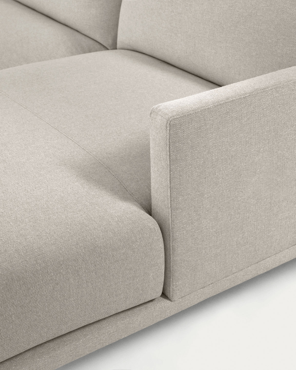 Galene 4-Sitzer Sofa beige mit Chaiselongue rechts 314 cm - ZEN ZONE Furniture