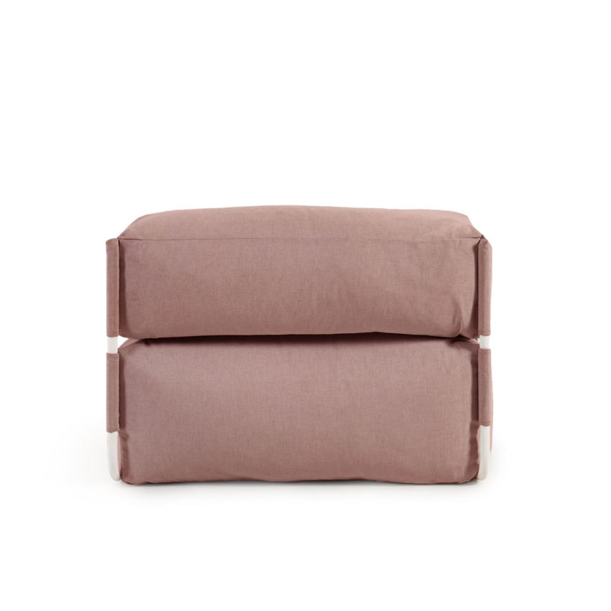 Square Puff Modularsofa mit Rückenlehne 100% Outdoor terrakotta Aluminium weiß 101 x 101cm - ZEN ZONE Furniture