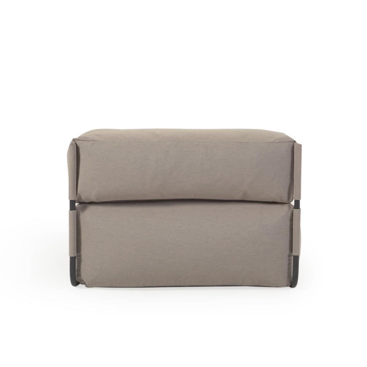 Square Puff Modularsofa m. Rückenlehne 100% outdoor grün und Aluminium schwarz 101 x 101cm - ZEN ZONE Furniture
