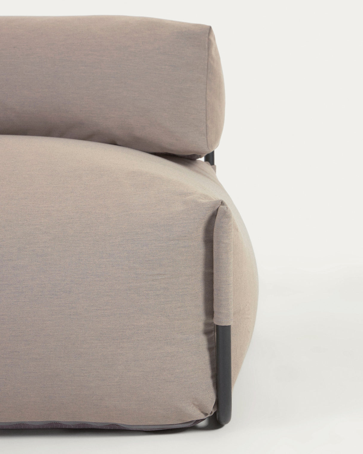 Square Puff Modularsofa m. Rückenlehne 100% outdoor grün und Aluminium schwarz 101 x 101cm - ZEN ZONE Furniture