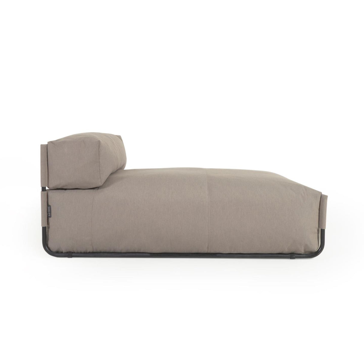 Square Puff Modularsofa longue m. Rückenlehne 100% outdoor grün und Alu schwarz 165x101 cm - ZEN ZONE Furniture