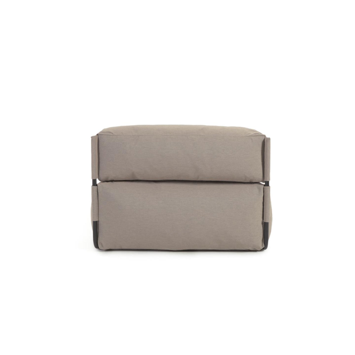 Square Puff Modularsofa longue m. Rückenlehne 100% outdoor grün und Alu schwarz 165x101 cm - ZEN ZONE Furniture