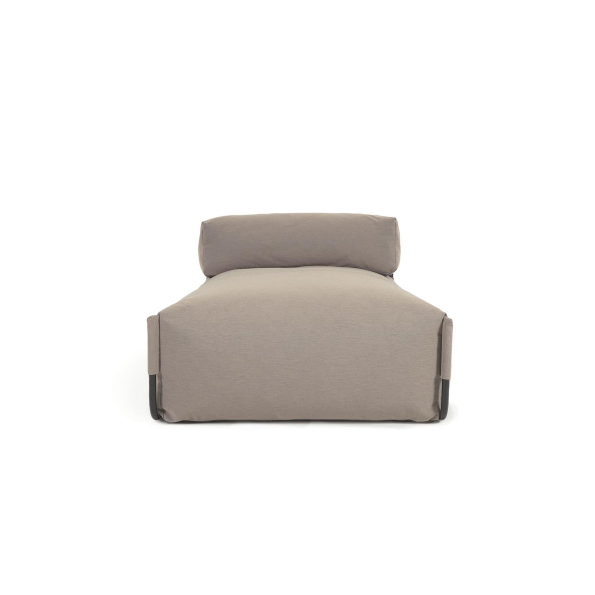 Square Puff Modularsofa longue m. Rückenlehne 100% outdoor grün und Alu schwarz 165x101 cm - ZEN ZONE Furniture
