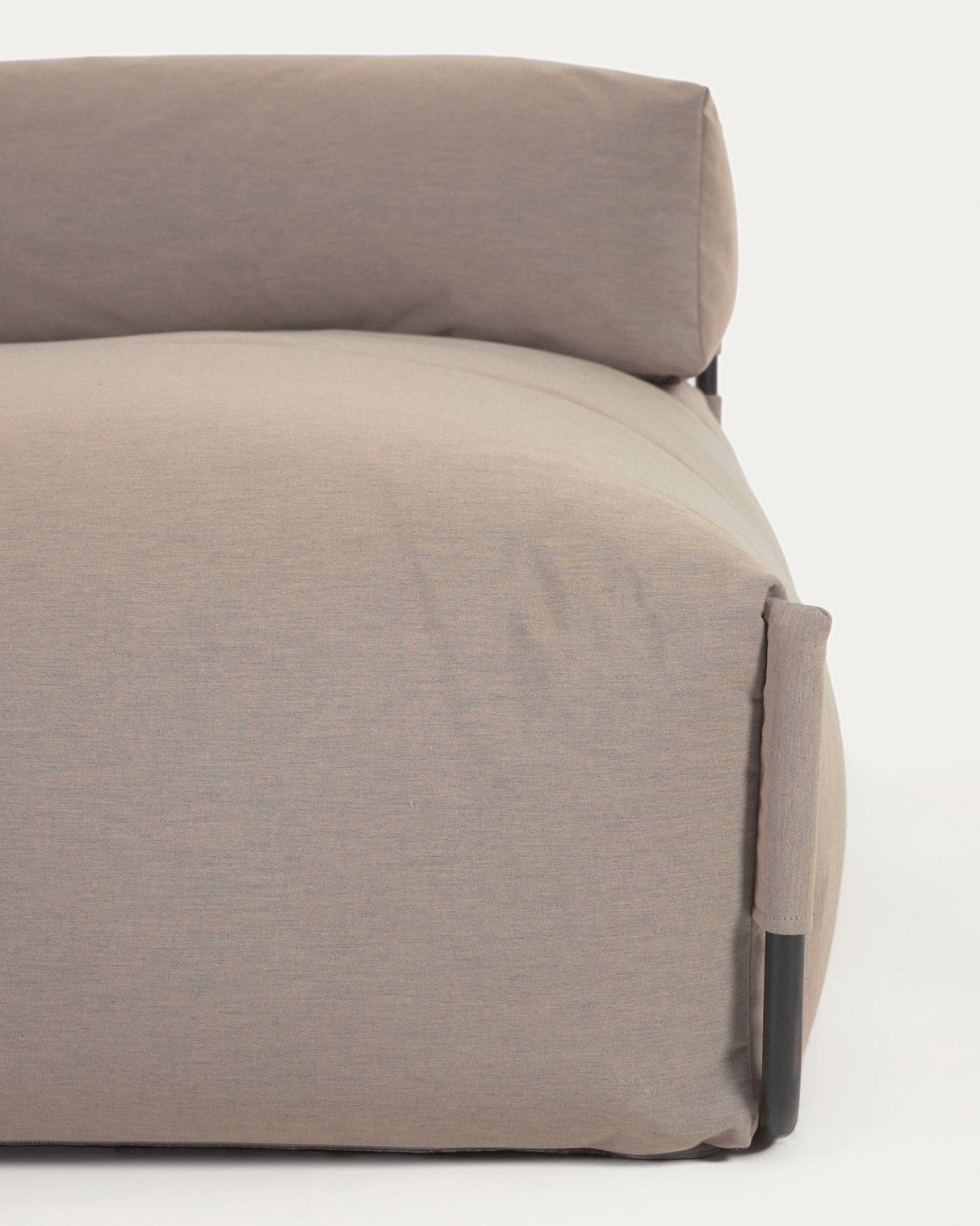 Square Puff Modularsofa longue m. Rückenlehne 100% outdoor grün und Alu schwarz 165x101 cm - ZEN ZONE Furniture