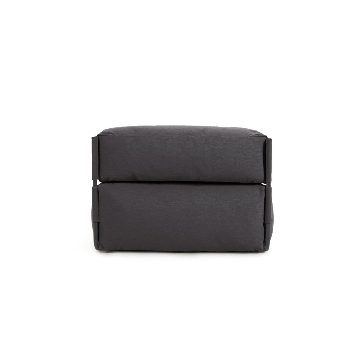 Square Puff Modularsofa longue 100%outdoor m. Rückenlehne dunkelgrau Alu schwarz 165x101cm - ZEN ZONE Furniture