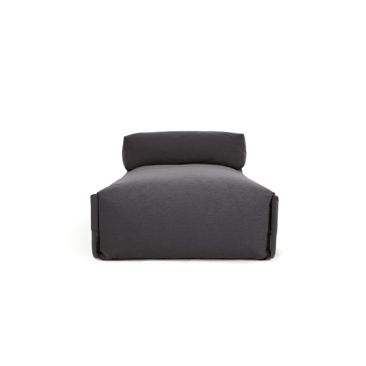 Square Puff Modularsofa longue 100%outdoor m. Rückenlehne dunkelgrau Alu schwarz 165x101cm - ZEN ZONE Furniture