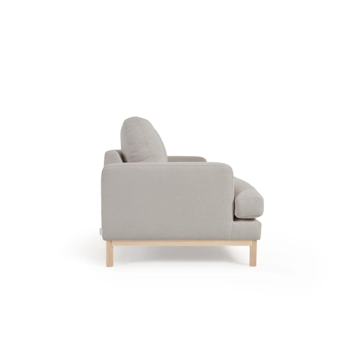 Sofa Mihaela für 3 Sitzer mit Bouclé-Bezug in Grau 203 cm - ZEN ZONE Furniture