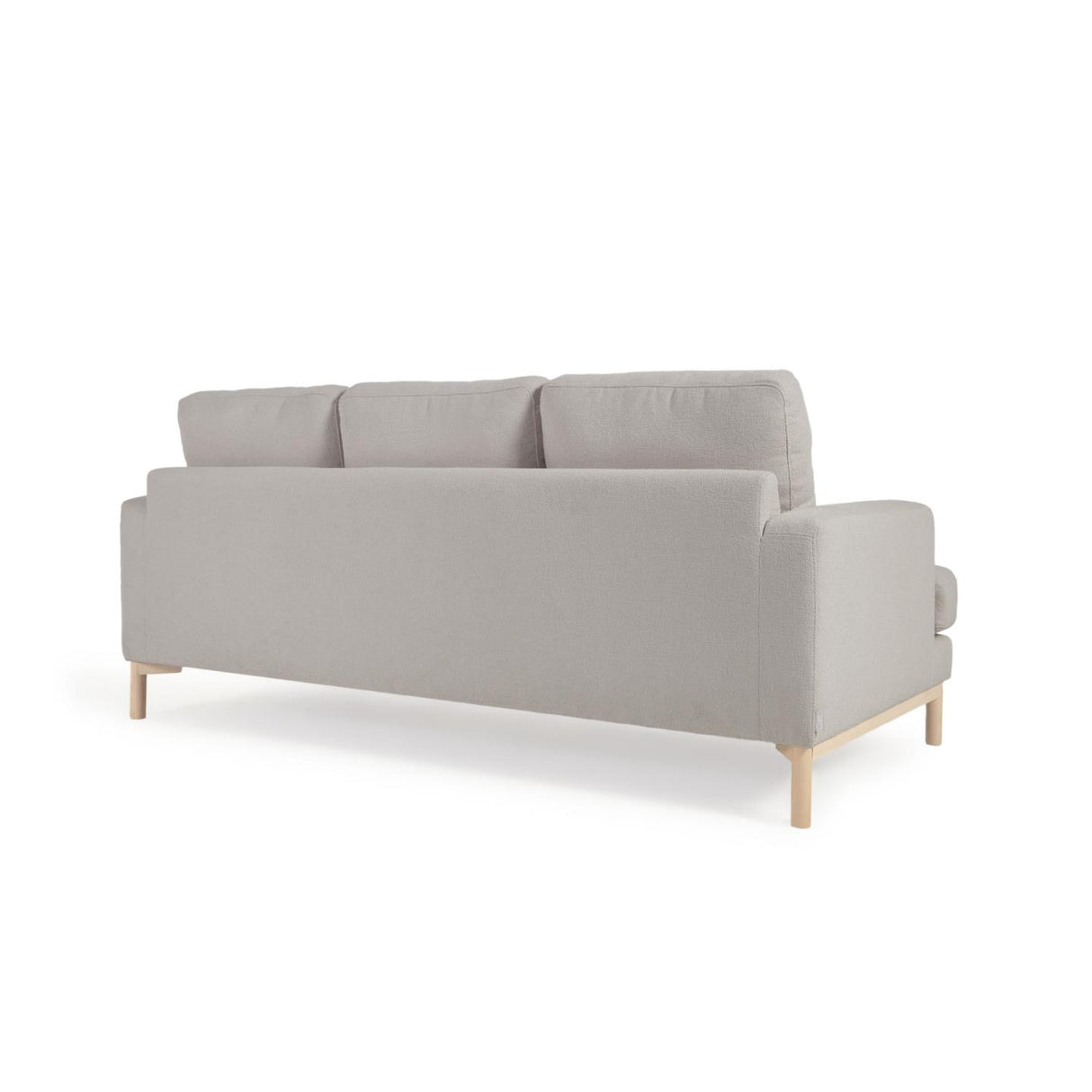 Sofa Mihaela für 3 Sitzer mit Bouclé-Bezug in Grau 203 cm - ZEN ZONE Furniture