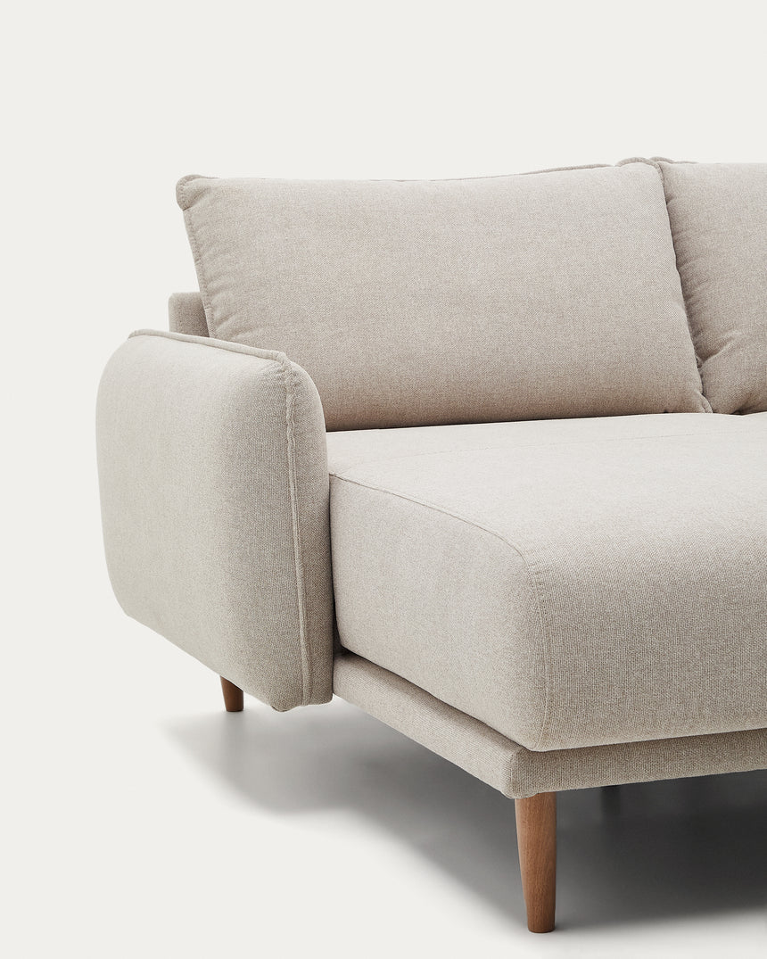 Carlota 3-Sitzer-Sofa mit Chaiselongue rechts/links beige 262 cm - ZEN ZONE Furniture