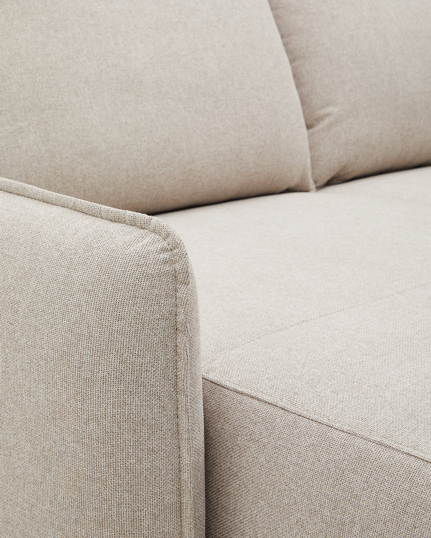 Carlota 3-Sitzer-Sofa mit Chaiselongue rechts/links beige 262 cm - ZEN ZONE Furniture