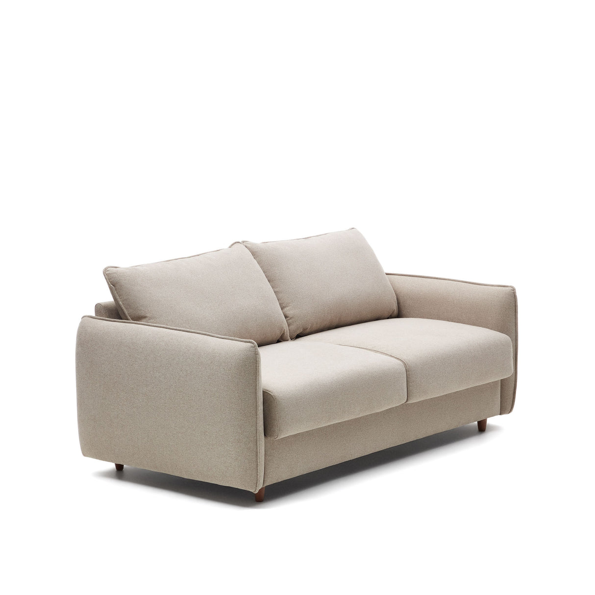 Carlota 2-Sitzer Bettsofa aus Chenille in Beige 140 cm - ZEN ZONE Furniture
