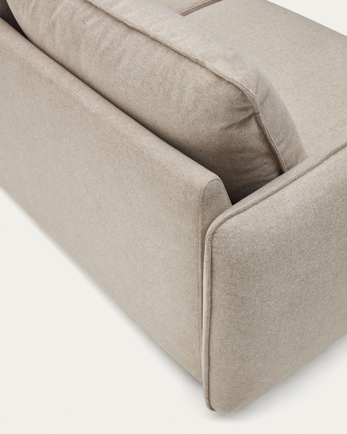Carlota 2-Sitzer Bettsofa aus Chenille in Beige 140 cm - ZEN ZONE Furniture