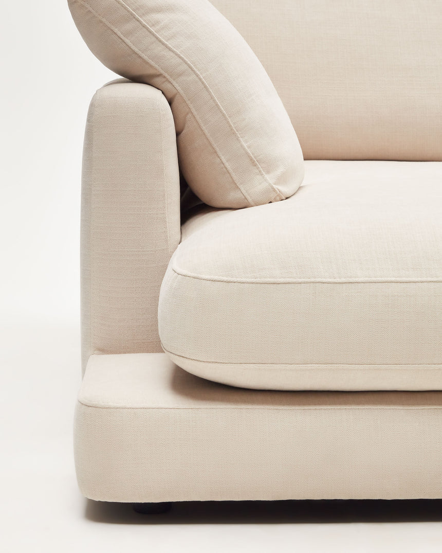 Gala 4-Sitzer-Sofa mit Chaiselongue links beige 300 cm - ZEN ZONE Furniture