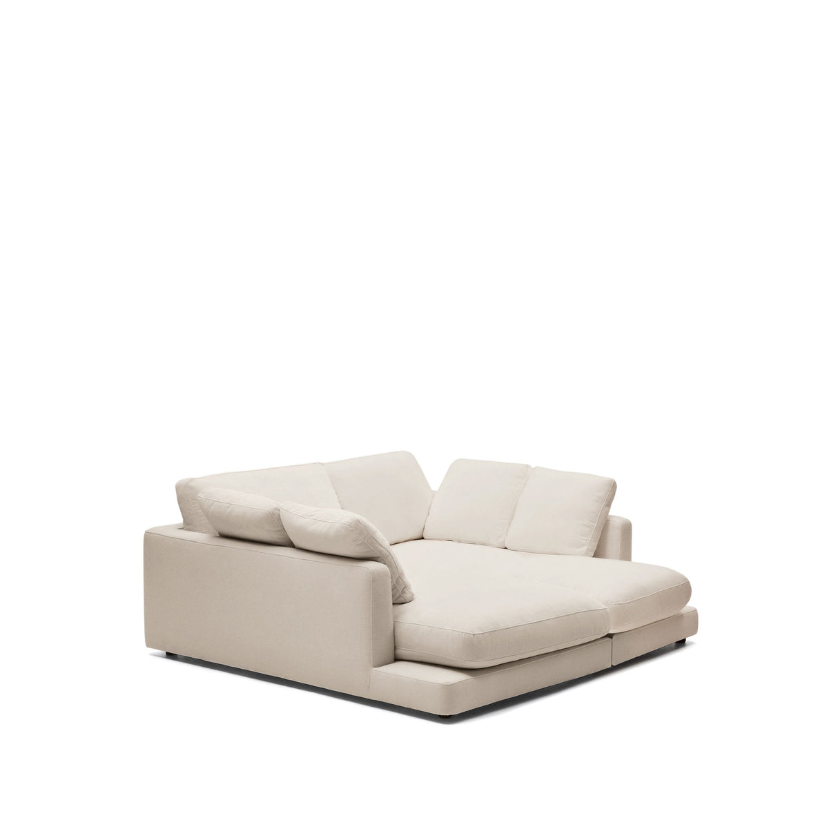 Gala 3-Sitzer Sofa mit doppelter Chaiselongue beige 210 cm - ZEN ZONE Furniture
