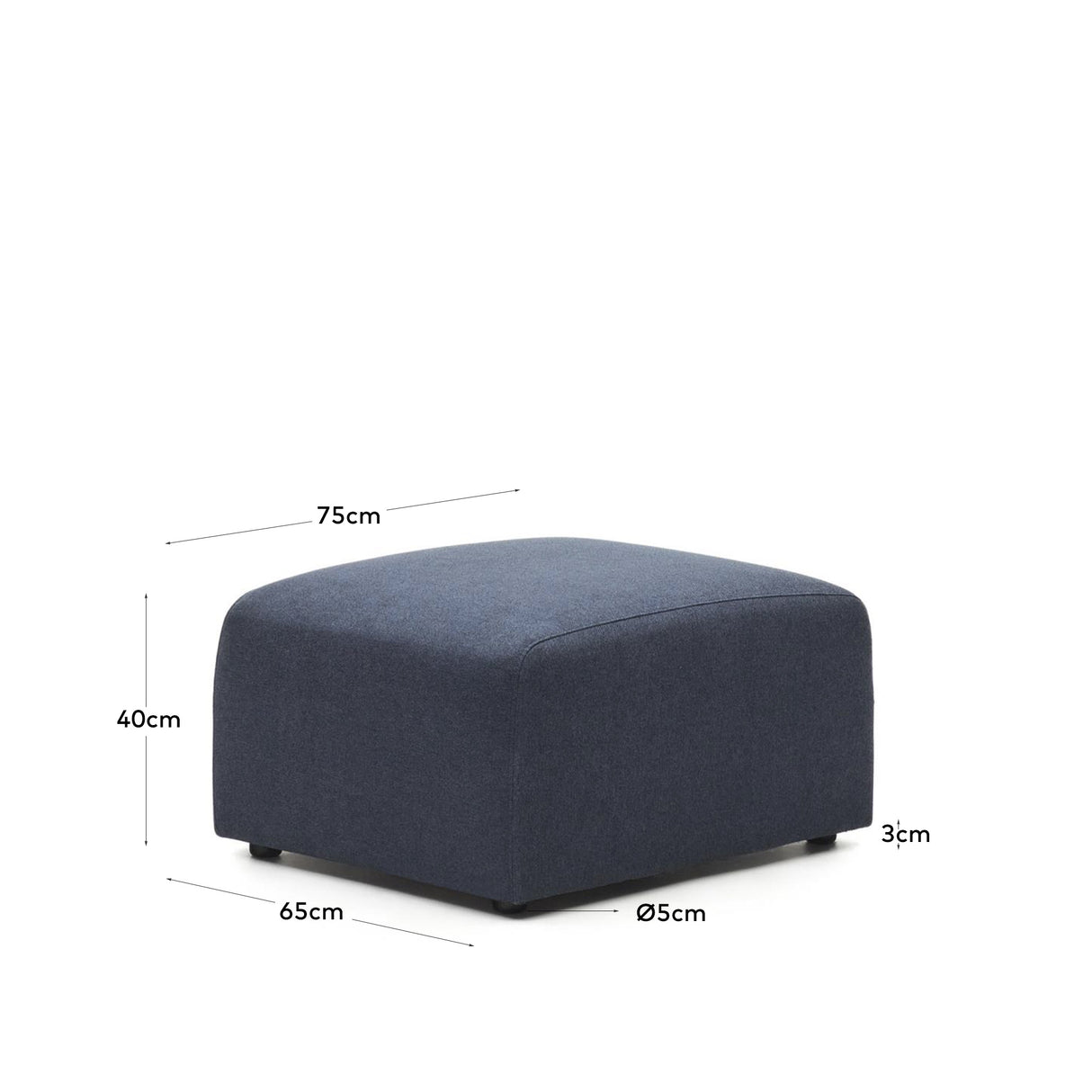 Neom Poufmodul in Blau 75 x 64 cm - ZEN ZONE Furniture