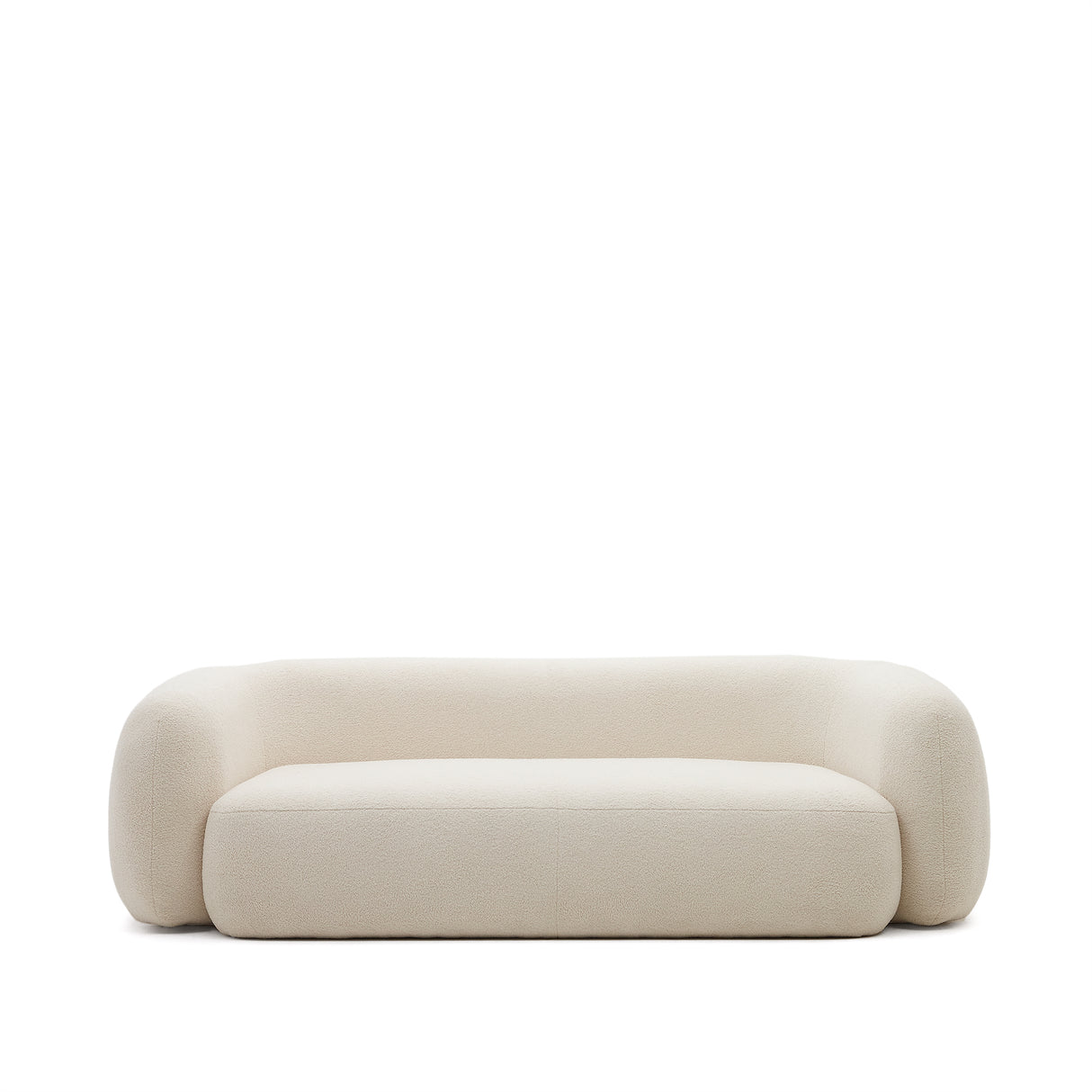 Martina 3-Sitzer-Sofa mit Bouclé in Off-White 246 cm - ZEN ZONE Furniture