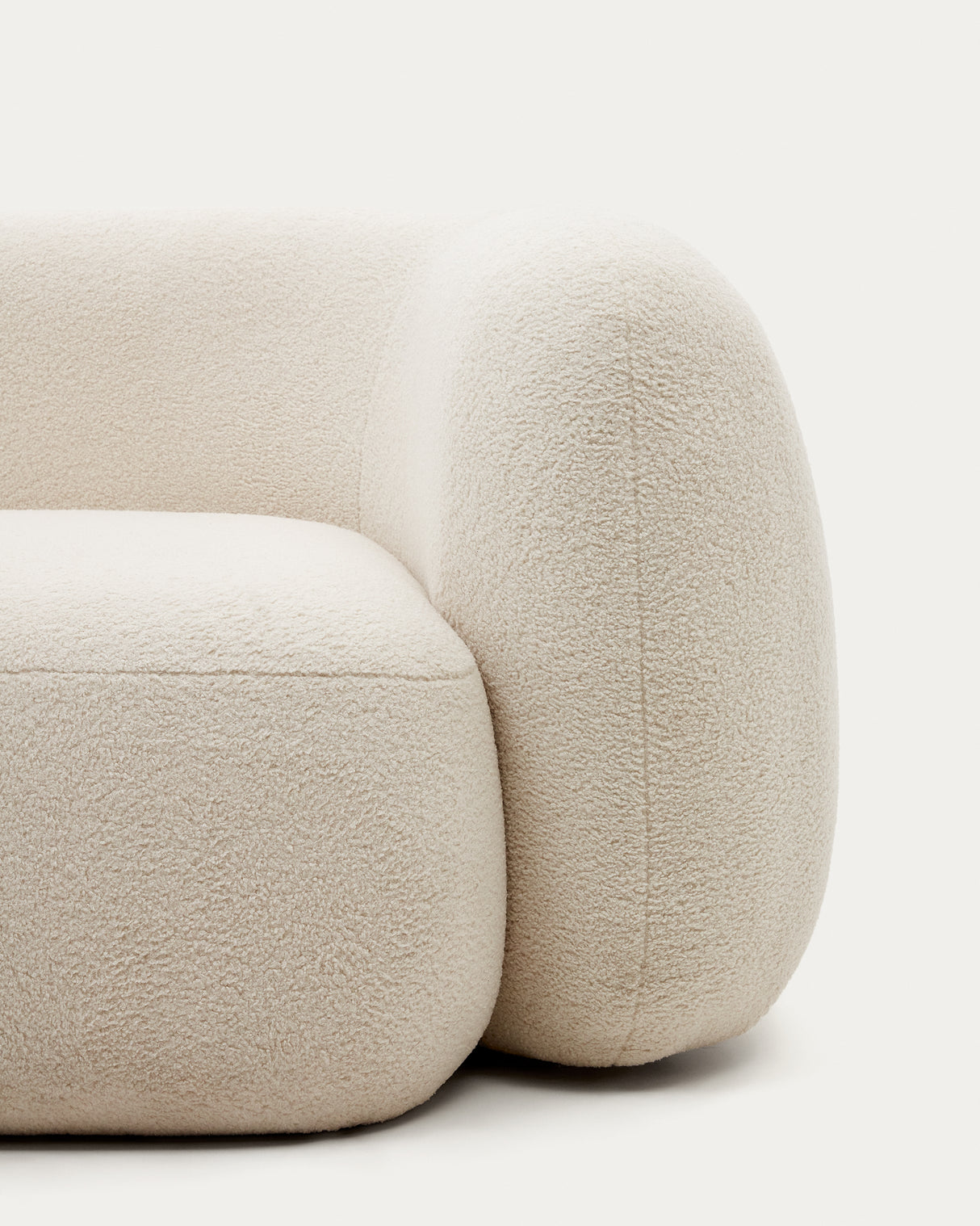 Martina 3-Sitzer-Sofa mit Bouclé in Off-White 246 cm - ZEN ZONE Furniture