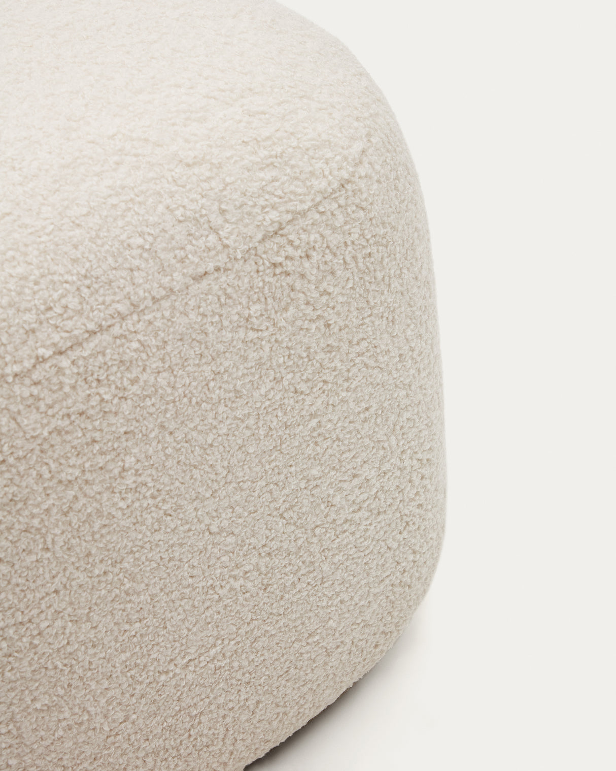 Martina Fußstütze mit Bouclé in Off-White 123 x 85 cm - ZEN ZONE Furniture