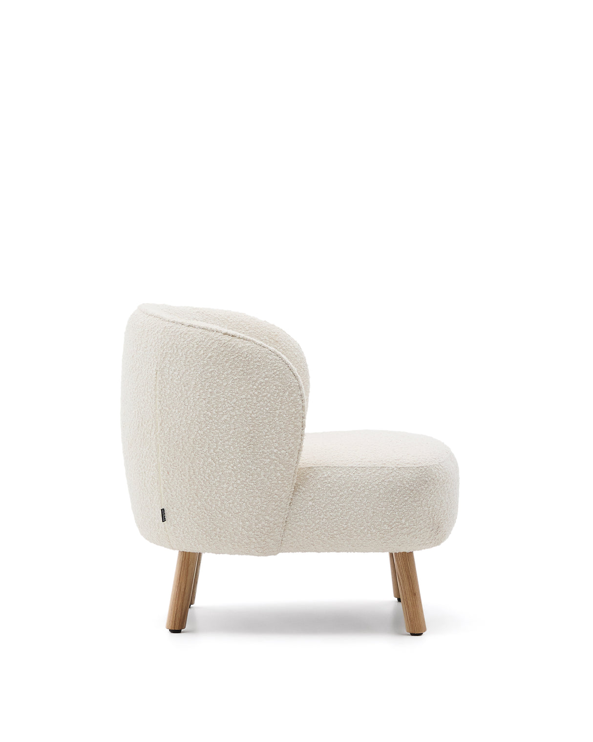 Sessel Ulit aus weißem Schaffell und Beinen aus massivem Buchenholz mit natürlichem Finish - ZEN ZONE Furniture