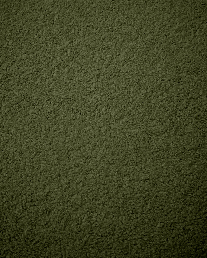 Bezug für Fußhocker Kaeli in grünem Bouclé Ø 60 cm - ZEN ZONE Furniture