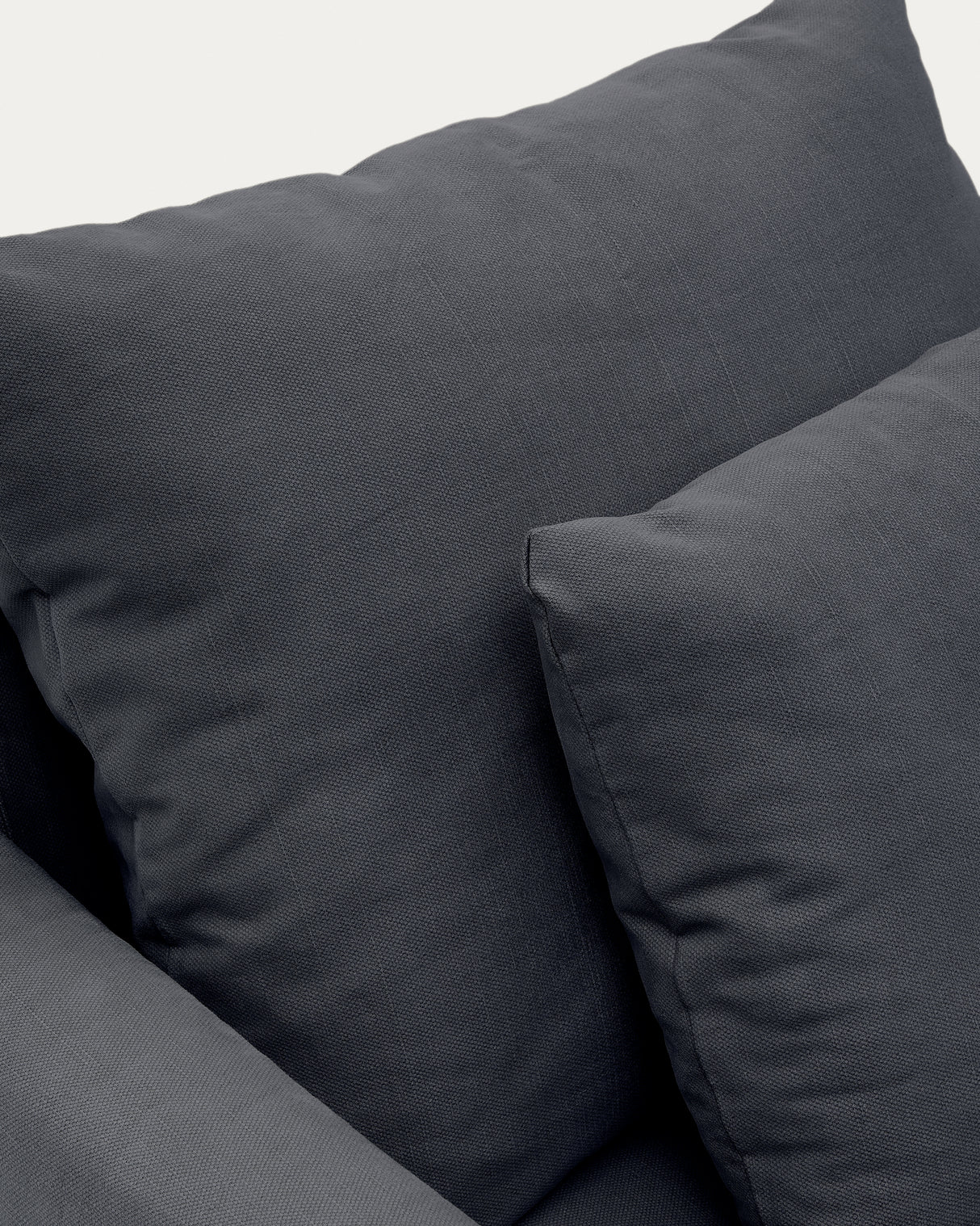 Nora Sessel mit abziehbarem Kissenbezug aus Leinen und Baumwolle anthrazitgrau 92 cm - ZEN ZONE Furniture