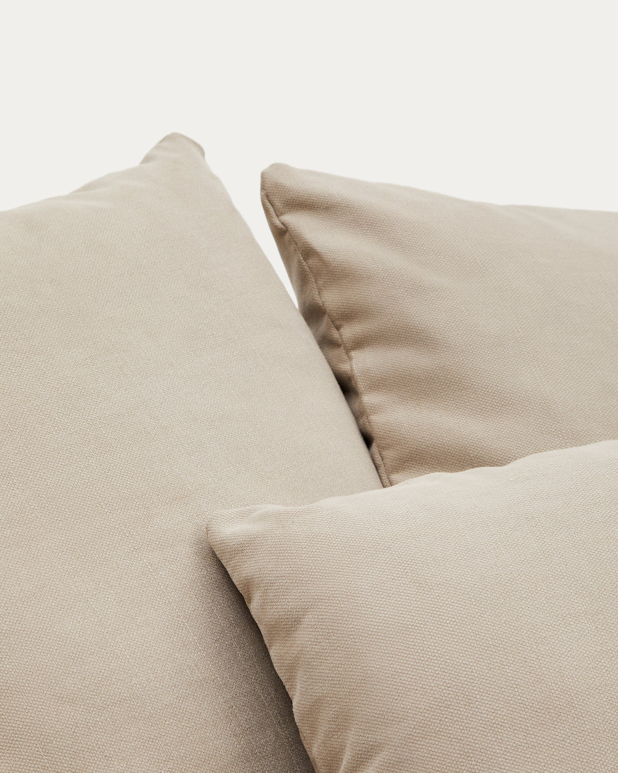 Nora Sessel mit abziehbarem Kissenbezug aus Leinen und Baumwolle taupe 140 cm - ZEN ZONE Furniture