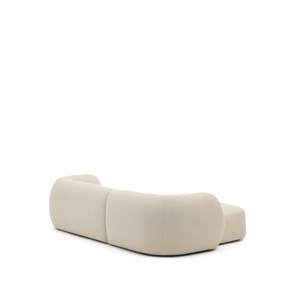 Martina modulares 3-Sitzer-Sofa in Chenille mit Chaiselongue links Écru 287 cm - ZEN ZONE Furniture