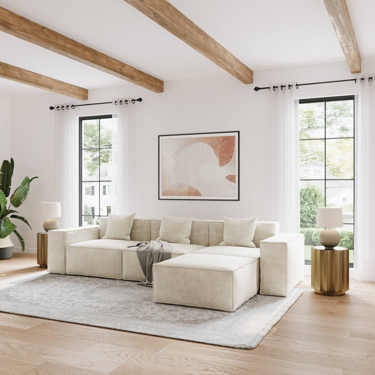 Modular Sofa mit Chaiselongue 295cm - ZEN ZONE