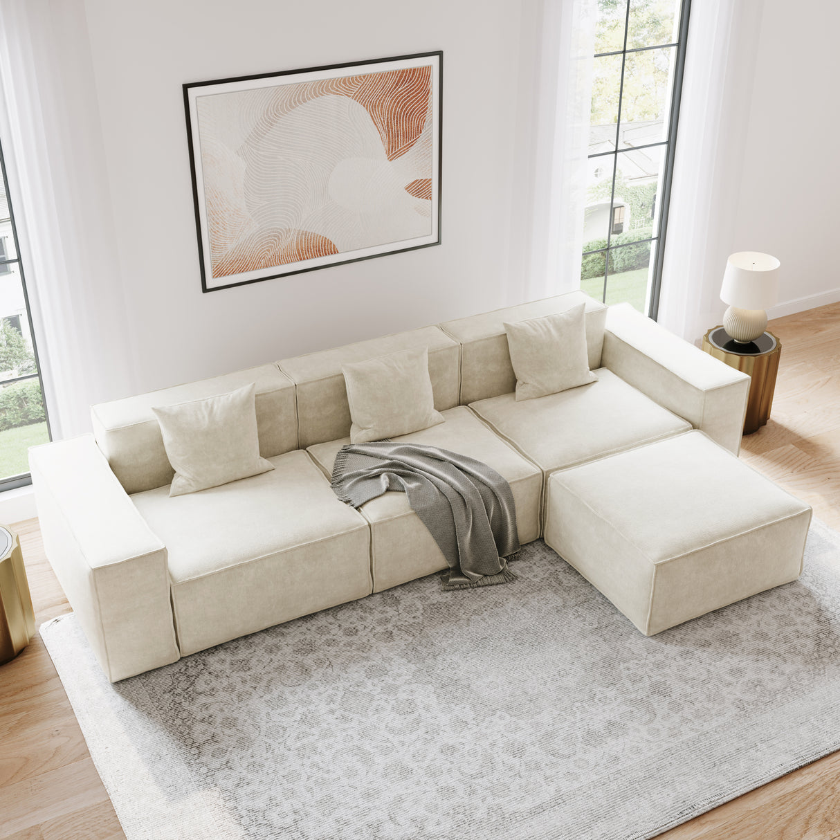 Modular Sofa mit Chaiselongue 295cm - ZEN ZONE